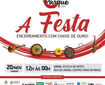 Escola de Artes recebe neste sábado a festa de encerramento do Cultura no Parque