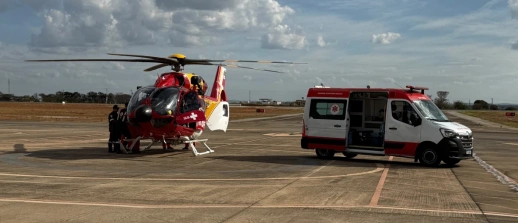 Menina com quadro respiratório grave é transferida de Divinópolis para Alfenas com apoio aéreo