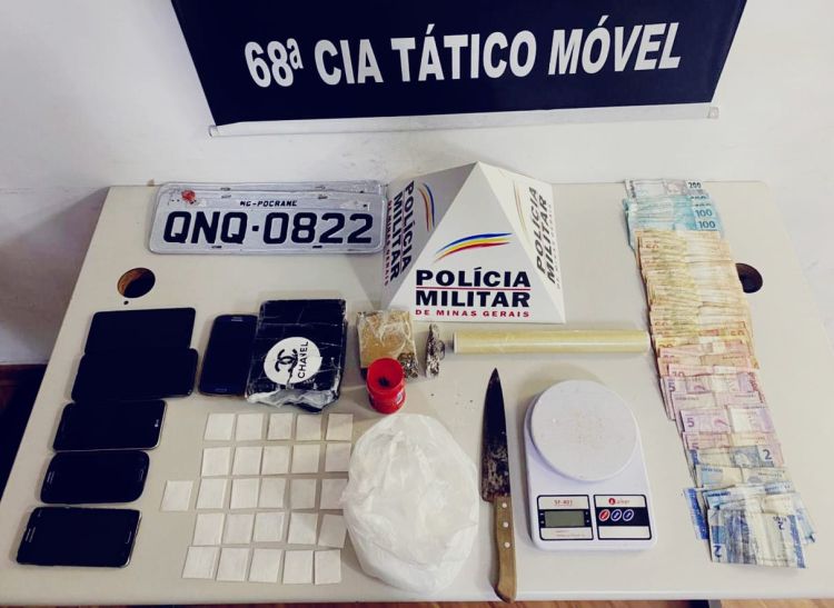 Polícia Militar prende seis pessoas em Nova Serrana pelo crime de associação para o tráfico de drogas e pela clonagem de veículo
