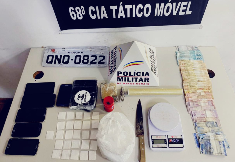 Polícia Militar prende seis pessoas em Nova Serrana pelo crime de associação para o tráfico de drogas e pela clonagem de veículo