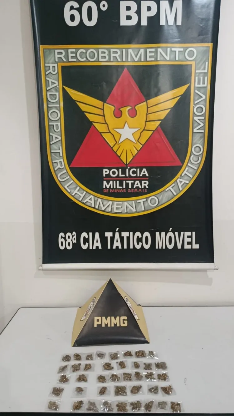 PM prende homem e apreende 40 porções de substância semelhante à maconha em Nova Serrana