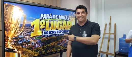 Pará de Minas conquista 1º lugar no ICMS Esportivo e receberá R$ 1 milhão em 2027