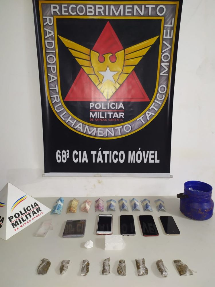 Polícia Militar prende três suspeitos de tráfico de drogas em Nova Serrana