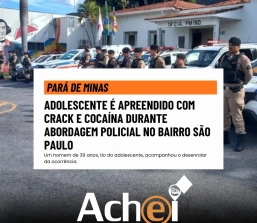 Adolescente é apreendido com crack e cocaína durante abordagem policial no bairro São Paulo