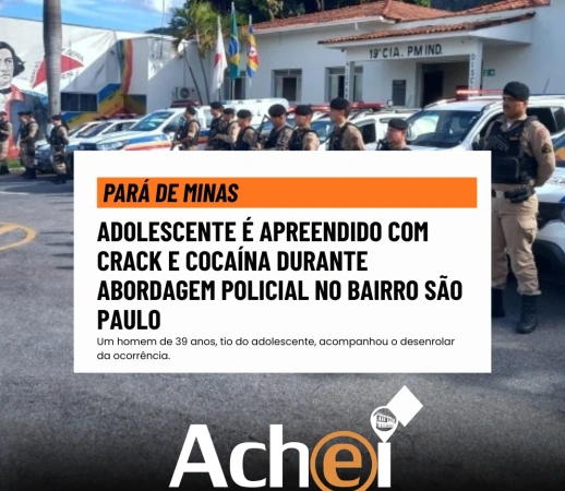 Adolescente é apreendido com crack e cocaína durante abordagem policial no bairro São Paulo