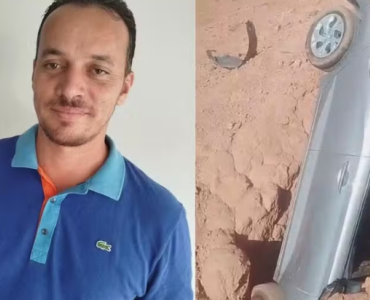 Carro é encontrado em cratera após desaparecimento de motorista de aplicativo em Minas Gerais