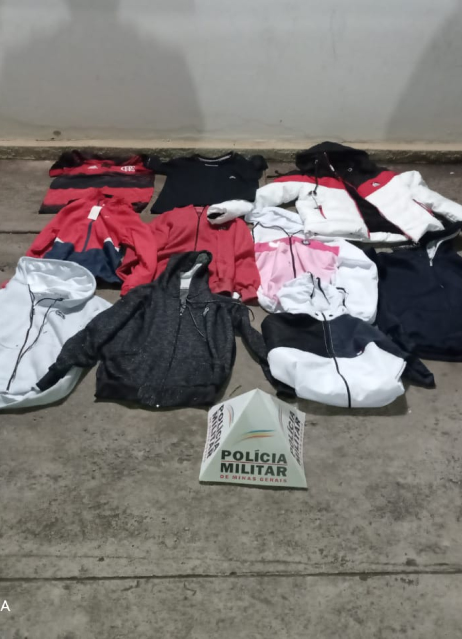 Menores são presos em Bom Despacho após furtarem uma loja de roupas