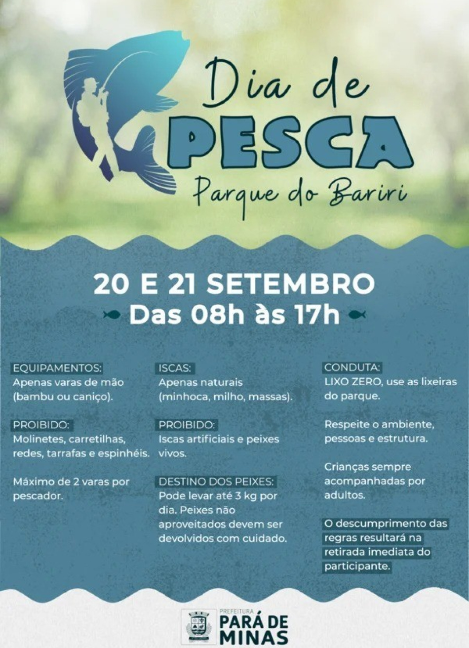 Os tradicionais Dias de Pesca na lagoa do Parque do Bariri.