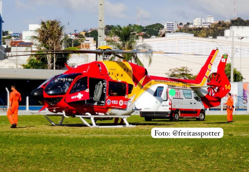 Bebê com quadro respiratório grave é transferido com apoio aéreo de Pará de Minas para Três Corações