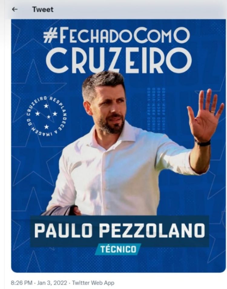 Uruguaio Paulo Pezzolano é aguardado nesta terça-feira na Toca da Raposa para assumir o comando do Cruzeiro