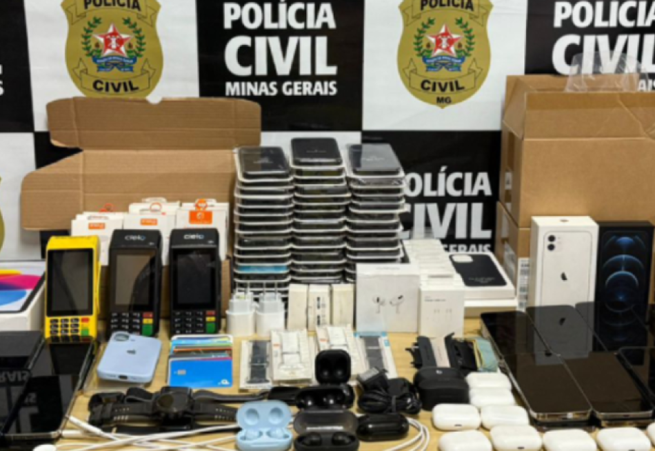 Polícia Civil apreende 62 celulares em operação contra crimes patrimoniais na Grande BH