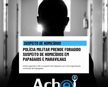 PM prende foragido suspeito de homicídios em Papagaios e Maravilhas