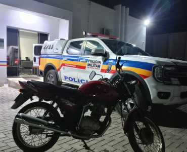 Araújos/MG – Polícia Militar recupera motocicleta furtada e efetua prisão de autor por furto consumado