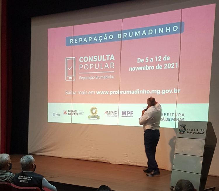 Apenas 456 pessoas em Pará de Minas participaram da Consulta Popular Brumadinho