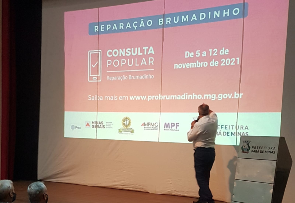 Apenas 456 pessoas em Pará de Minas participaram da Consulta Popular Brumadinho