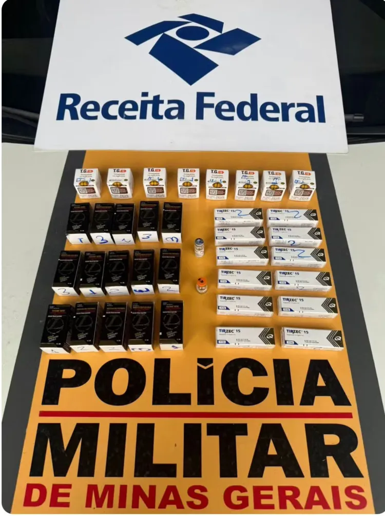 Dupla é presa com ampolas emagrecedoras e anabolizantes contrabandeados em MG