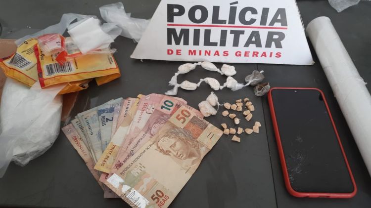 Homem é preso pela Polícia Militar em Bom Despacho acusado de tráfico de drogas