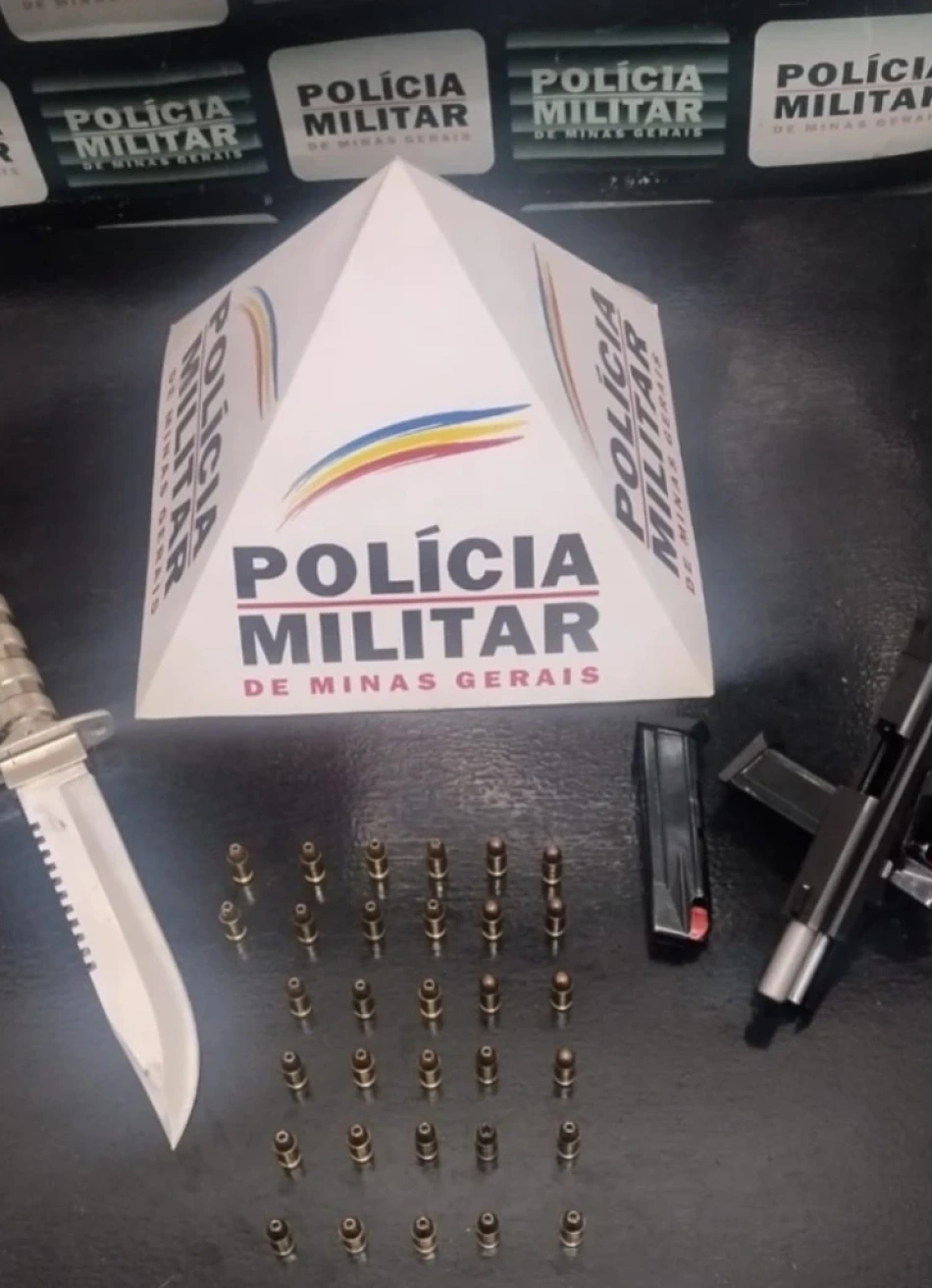 Homem é preso por porte ilegal de arma na BR-352, em Onça do Pitangui