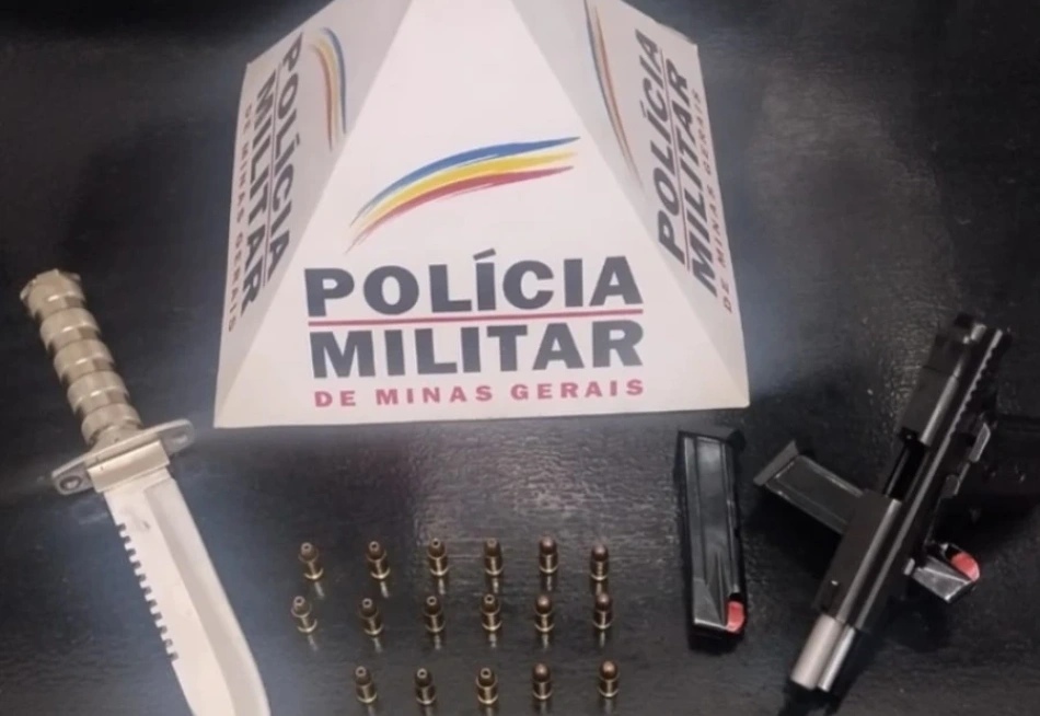 Homem é preso por porte ilegal de arma na BR-352, em Onça do Pitangui