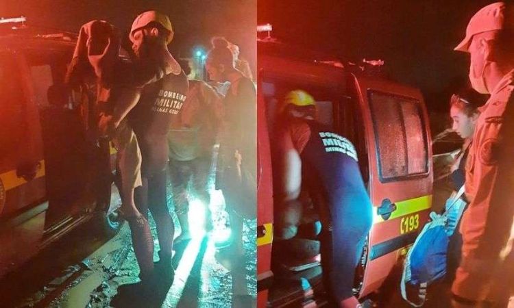 Corpo de Bombeiros resgatou 11 pessoas que ficaram ilhadas em Juatuba por causa da chuva