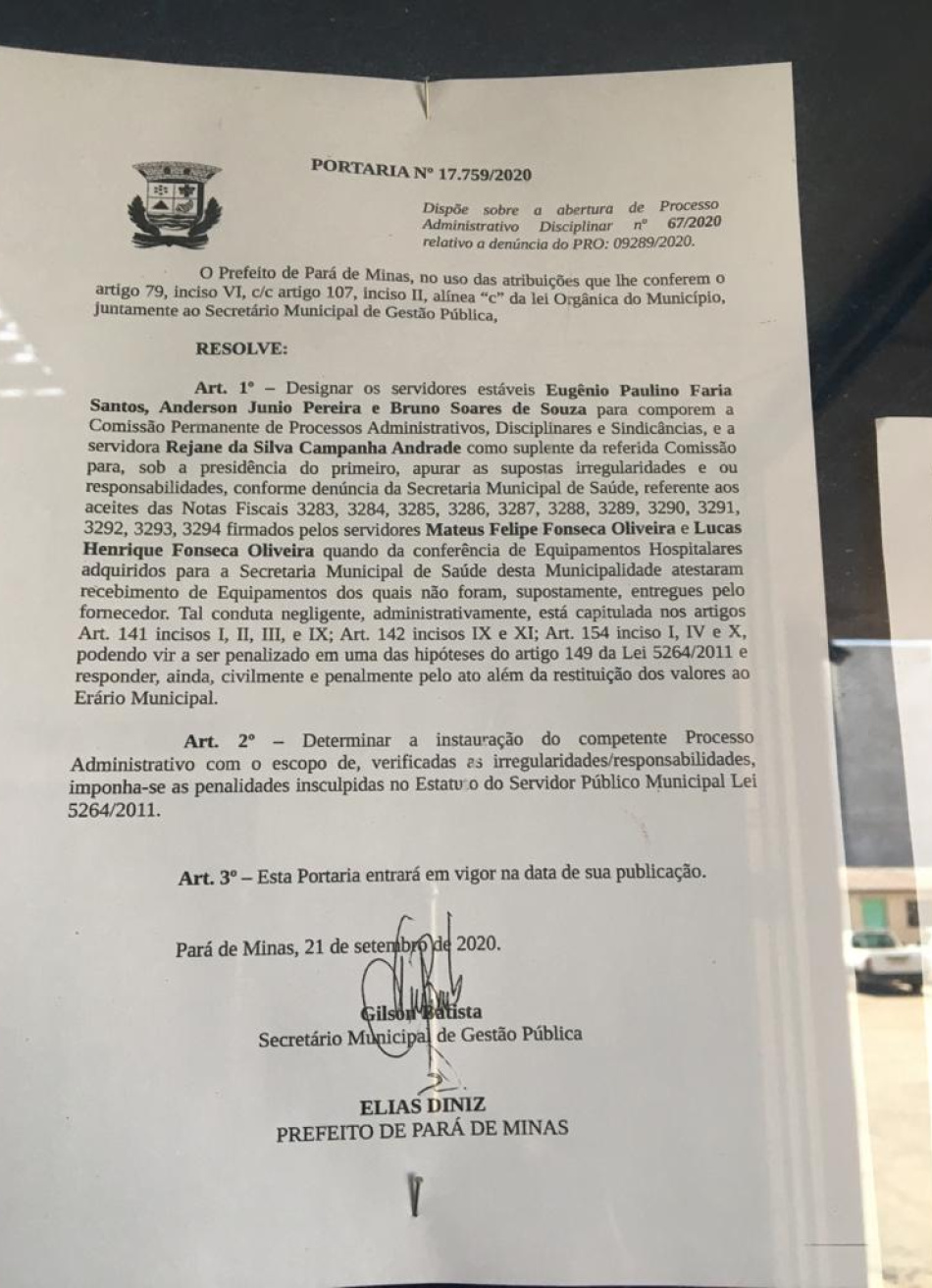Secretário de Saúde declara que apuração sobre supostas irregularidades na aquisição de equipamento já está sendo resolvida