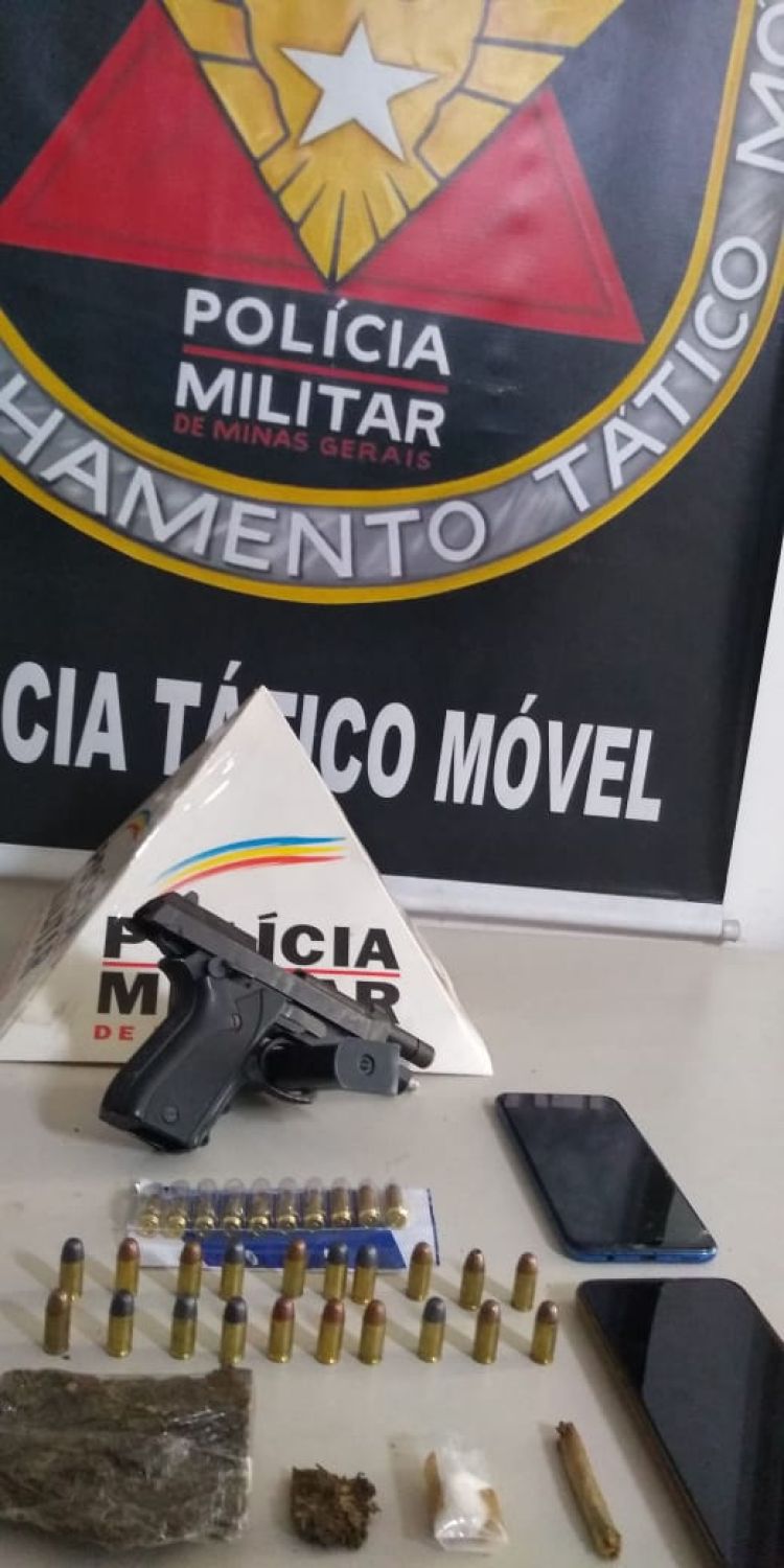 Menores são presos em Nova Serrana por porte de arma de fogo e drogas