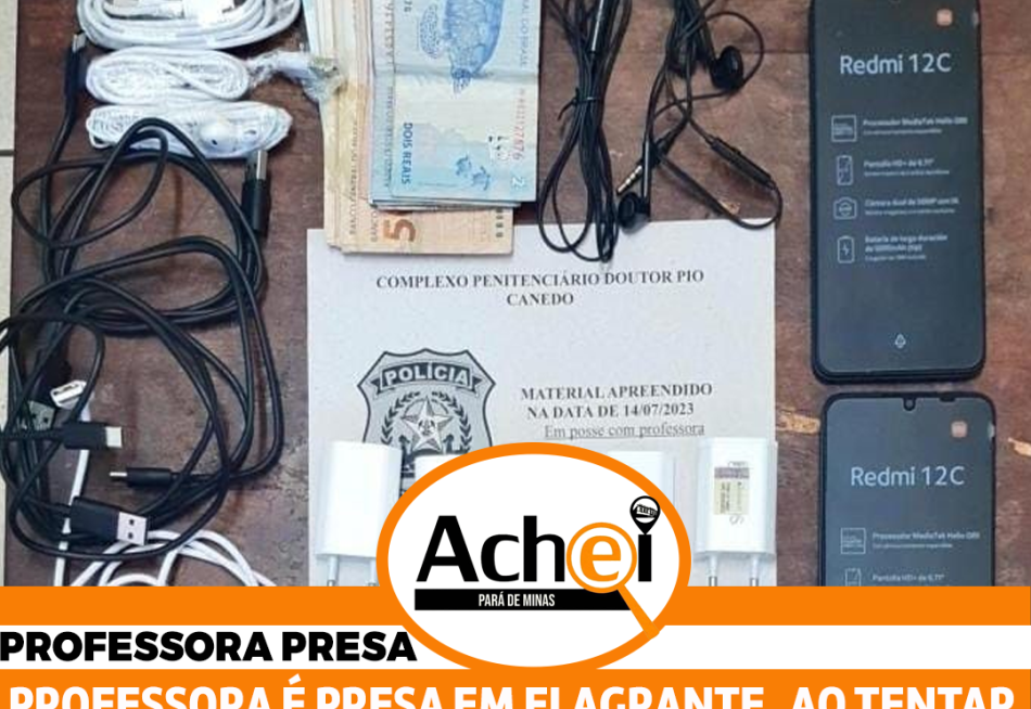 PROFESSORA É PRESA AO TENTAR ENTRAR NA PIO CANEDO COM CELULARES E DINHEIRO.