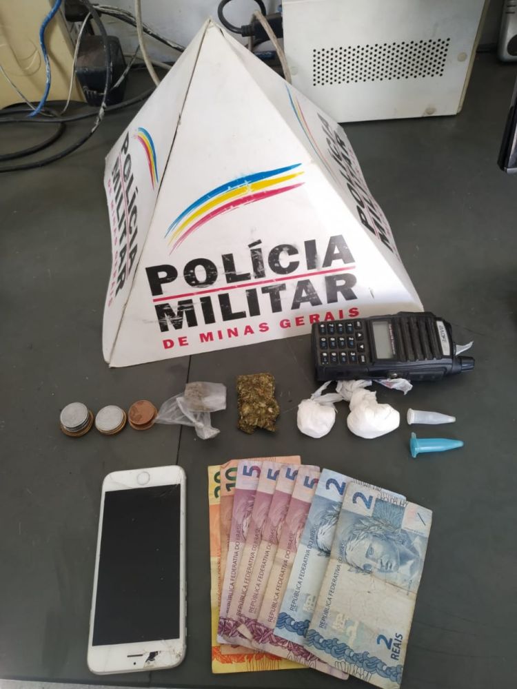 Polícia Militar prende em Bom Despacho homem envolvido com o tráfico de drogas