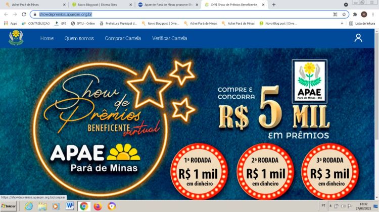 Apae realiza neste sábado o Show de Prêmios Virtuais