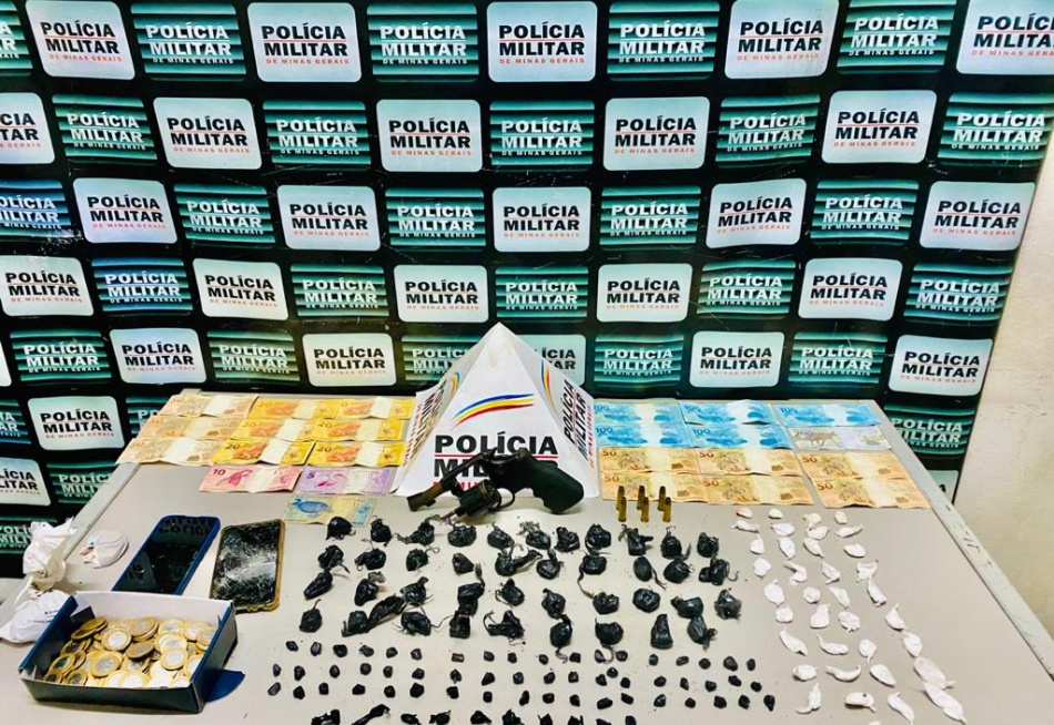 Irmãos são presos no Recanto da Lagoa por tráfico de drogas e porte ilegal de arma de fogo