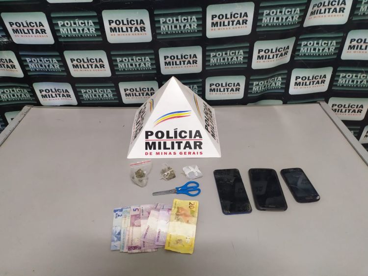 Trio é preso no bairro Dom Bosco com três tabletes de maconha e uma quantia em dinheiro