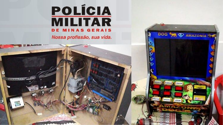 Polícia Militar apreende máquina caça-níquel e prende proprietária de bar por jogo de azar em Pará de Minas