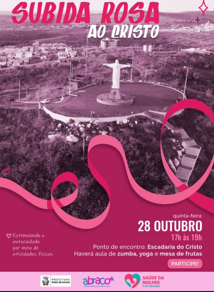 Prefeitura promove nesta quinta-feira a Subida Rosa ao Cristo